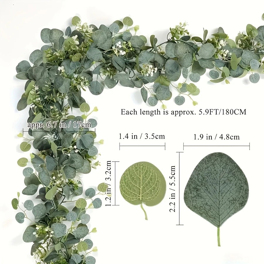 1 unidad de guirnalda de hojas - Eucalyptus Preserved reseña y precio